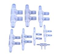 5 ~ 200 pièces 2,4 ~ 11,1 mm PP côté 4 voies connecteurs de système d'irrigation de diamètre égal joints pagode joints de tuyau de pompe à air d'aquarium (7,9 m, 5 pièces)