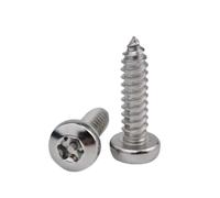 5/20pcs M2.9 M3.5 M3.9 M4.2 M4.8 6.3 304 Stainless Steel Six Lobe Tamper Proof Torx Pan Round Head &Pin Self-tapping Wood Screws(10pcs M4.2x9.5mm)