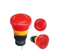 5/20PCS YJ-LA16-11ZS-A Mounting Holes Latching Emergency Stop Push Button Switch 16mm Bia/Small head Mushroom stop e-stop switch NWPNLXEA(One Size)