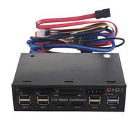 5.25" e- dual USB 3.0 Six USB 2.0 lecteur de carte multi-fonctions du panneau avant