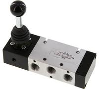 5/3 G1/4" Center Closed Hand Lever Valve Detent -0.95-10bar/-13.2-140psi