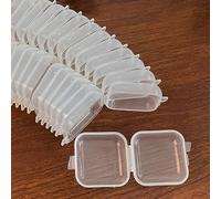 5/30Pcs Mini Boîte De Rangement Transparent Carré Boîtes En Plastique Boucles D'oreilles Bijoux Emballage Stockage Petite Boîte Carrée Bijoux Organisateur Maison