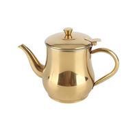 5,5 × 7,1 Pouces Théière 500ml, Bouilloire à Thé Acier Inoxydable Contenant Un Pot Bec Court Infuseur Filtre Infuseur à Thé Bouilloire Bouillante épaissie Réservoir D'huile Bouteille Sauce Soja (Or)