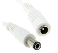 5,5 x 2,1 mm DC Alimentation Fiche vers Femelle vidéosurveillance CCTV d'extension Rallonge câble 1 m Blanc [1 mètre/1m]