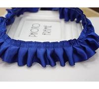 5.5 Yards Ruffle Unilateral Satin Ribbon Trim 40mm Couture Wed Doll Dress Craft-Bleu Royal