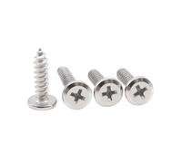 5-50 Pièces M3-M8 Vis autotaraudeuses à tête bouton fendue cruciforme en acier inoxydable, M6x20mm(10 pièces)