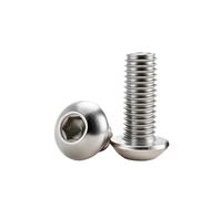 5-50pcs 304 Acier Inoxydable Douille Hexagonale Filetage Boulons De Machine En Métal M3 M4 M5 M6 M8 DIN912 DIN7991 ISO7380 A2 Vis Hexagonales(ISO7380 50mm,M4(30Pcs))