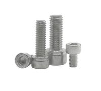 5-50pcs DIN912 M1.6 M2 M2.5 M3 M4 M5 M6 M8 304 A2 qualité en acier inoxydable 12.9 noir hexagone à six pans creux capuchon Allen vis à boulon(304 Stainless,10MM_M4 20PCS)