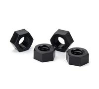 5-50pcs Écrous filetés hexagonaux en plastique noir blanc M2 M2.5 M3 M4 M5 M6 M8 M10 M12 M14 M16 M18 M20 Écrou hexagonal en nylon dur for boulons(Black,M6(50pcs))