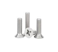 5/50pcs GB819 M1 M1.2 M1.4 M1.6 M2 M2.5 M3 M3.5 M4 M5 M6 M8 304 acier inoxydable croix plate vis à tête fraisée boulon(14mm,50pcs M1.6)