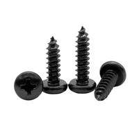 5/50pcs M1 M1.2 M1.4 M1.7 M2 M2.3 M2.6 M3 M3.5 M4 M5 M6 Black 304 Stainless Steel Round Head Self-Tapping Wood Screw(20mm,50Pcs M2.3)