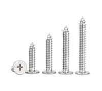 5/50pcs M2 .3 .6 M3 .5 M4 M5 M6 M8 304 croix en acier inoxydable Ultra mince tête de plaquette plate vis à bois autotaraudeuse(4mm,50pcs M2.3)