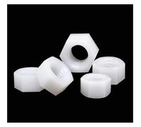 5-50pcs M2 .5 M3 M4 M5 M6 M8 M10 M12 M14 M16 M18 M20 blanc ou noir en plastique Nylon écrou hexagonal Din934(White Color,M2 (50pcs))