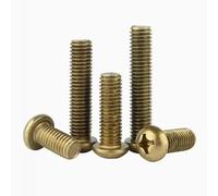 5-50pcs M2 M2.5 M3 M4 M5 M6 laiton croix ronde vis à tête cylindrique boulons longueur de filetage 6-50mm(10mm,10pcs M4)