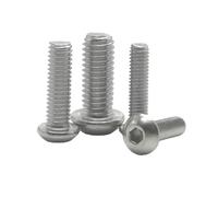 5-50pcs M2 M2.5 M3 M4 M5 M6 M8 304 A2 rond en acier inoxydable ou noir G10.9 vis à douille hexagonale tête de bouton vis à boulon Allen(304 Stainless,50MM_M8 5PCS)