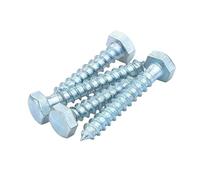 5-50pcs M6 M8 M10 M12 vis d'entraîneur tête hexagonale externe vis à bois autotaraudeuse tête hexagonale boulon fileté en acier au carbone zingué(70mm,M12(5pcs))