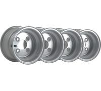 5.50x8 Jantes en acier 4 stud 4" PCD 66.7mm Centre Hole 357kgs Load (Set of 4)