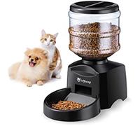 5.5L Distributeur Automatique De Croquettes Avec Grand Écran & Enregistreur Vocal - Gamelle Pour Chat Et Chien -Supporte Batteries E