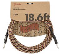 5,5m Festival Instrument Cable Pure Hemp Rainbow