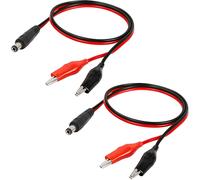 5,5mm x 2,1mm à Batterie Clip Câble Adaptateur 12V DC 5,5 * 2,1mm mâle à Alligator Clip Alimentation Câble,DC5521 Mesure Cordon,50cm/19.6in,2Pcs