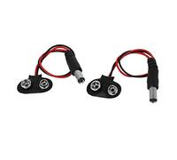 5.5mmx2.1mm DC Mâle 9V Batterie Boucle Clip Connecteur Titulaire Câble Câble 2pcs