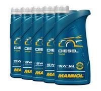 5 (5x1) Litre Mannol 15W-40 Diesel Minéral Universal-Motoröl