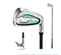 #5/6/7/8/9/P/SW Fer de golf pour droitier 27-54 degrés en acier inoxydable/tige en carbone pour homme et femme (#S (femme), avec tige en carbone)