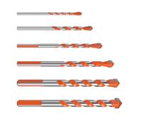 5/6/7 pcs fileté Triangle Acier Mur Béton Foret Ménage Marbre Métal Main Foret Électrique Forets Forets