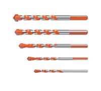 5/6/7 pcs fileté Triangle Acier Mur Béton Foret Ménage Marbre Métal Main Foret Électrique Forets Forets