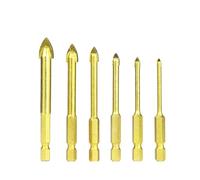 5/6/7Pcs Glass Spear Head Drill Bit Set 3-12mm 1/4" Hex Shank Carbide Tipped Ceramic Tile Hand Tools Set(7pcs 3-12mm Set)