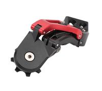 5 6 Dérailleur Arrière à 7 Vitesses, Dérailleur Arrière de l'installation Facile à Niveau Stable à Grande Précision avec Convertisseur pour Le Cadre de Trou Unique de Ligne C (Noir Rouge)