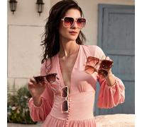 5-6 pièces Lunettes de mode femme au style géométrique, élégant et simple. Accessoires parfaits pour les sorties, les voyages, la conduite, le camping, la photographie de rue, les vacances, la détente