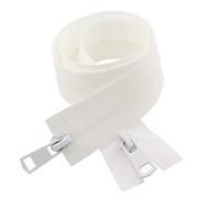 5# 60/70/75/80/90/100/120/150cm Résine Zipper Double-Sliders imperméable à l'eau en plastique en nylon tirettes blanc, 5# 90cm