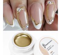 5/7/8/10ml Gel métallique or effet miroir Gel vernis à ongles ligne de conception française fleur dessin Gel ongles UV tremper vernis Varni metallic silver 10ml