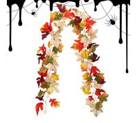 5.7 FT Faux Green Maple Garland - Fall Foliage | Artificial Harvest Vine