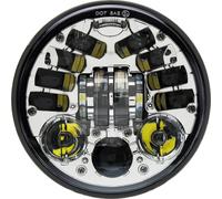 5.75 pouces 12V-24V 70W LED Projecteur Hi/Lo Beam Blanc Etanche - Argent