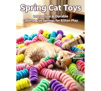5/8/10/18/28/36/45/50 pièces Jouets spirale de chat mignons de couleur aléatoire, ressorts spirale macaron colorés, ensemble de jouets interactifs en peluche pour l'intérieur, convient pour la chasse,