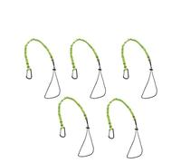5/8/10 pièces lanière d'outil d'attache élastique de sécurité avec mousqueton crochet escalade travail Anti-chute corde aérien accessoires d'escalade pour Tournevis, Pinces(Green,5pcs)