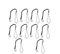 5/8/10 pièces lanière d'outil d'attache élastique de sécurité avec mousqueton crochet escalade travail Anti-chute corde aérien accessoires d'escalade pour Tournevis, Pinces(Black,10pcs)