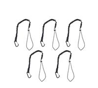 5/8/10 pièces lanière d'outil d'attache élastique de sécurité avec mousqueton crochet escalade travail Anti-chute corde aérien accessoires d'escalade pour Tournevis, Pinces(Black,5pcs)