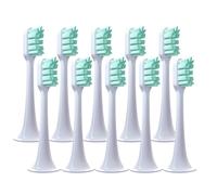 5/8/10 têtes de brosse à dents rechange, compatibles avec les brosses électriques soniques Xiaomi T300 et T500 (embouts souples)(10 green)