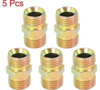 5/8" Mâle à Mâle Filetage Voiture Droite Fer Tube Tuyau Raccord 5pcs