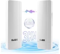 5.8G 3Km Pont Wifi Ethernet, Points D'Accès Wifi Avec Port Ethernet Gigabit, Borne Wifi Point D'Accès Wifi Antenne Wifi Exterieur Dual Band Plug And Play 802.11Ac Adaptateur Poe 24 V[X969]