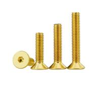 5 à 10 vis à six pans creux plats en acier inoxydable DIN7991, couleur or titane, M2, M2.5, M3, M4, M5, M6(M4x12 10pcs)