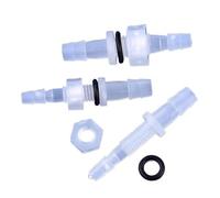 5 à 200 pièces M6 ~ M10 à 3 ~ 8 mm PP Pagode Connecteurs directs Écrou hexagonal Adaptateur de pompe à air pour aquarium Passer par plaque Joints de tuyau (4-M8-6 avec joint torique, 200 pièces avec