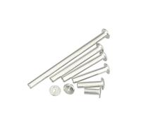5 à 25 vis Chicago en laiton nickelé, albums photo, ceintures, portefeuilles, livres de comptes, rivets de reliure(Nickel Plated,5x8mm 25pcs)