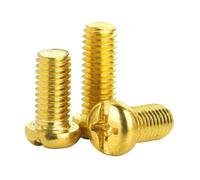 5 à 50 vis à métaux à tête cylindrique bombée DIN7985 M2 M2.5 M3 m4 m5 m6*4/5/6/8/10/12/16/20/25/30/35/40 en laiton(10mm,M2.5 50pcs)