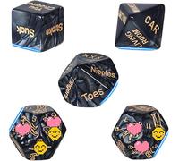 5 Accessoires De DéS De Cube Noir, SculptéEs Instructions D'Orientation D'Enseignement d'action, Cadeau De Couple - K + 27