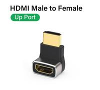 5 Adaptateur de câble HDMI 2.1 8K, connecteur mâle vers femelle à angle droit résistant à 90 degrés, prolongateur HDMI 4K 8K pour TV Stick, PS4, PS5, Xbox, PC, ordinateur portable ""Nipseyteko