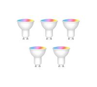 5 Ampoules LED Connectées Tuya WiFi GU10 à Intensité Variable 6 W 220 V, Contrôle par Application Life, Fonctionne avec Alexa et .